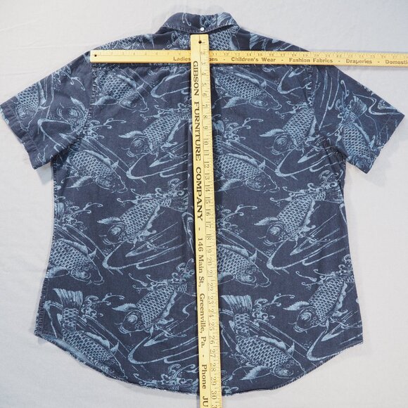 Ralph Lauren Shirt Mens XXL Blue Fish All Over Preppy Nautical Coastal Grandpa - Picture 5 of 8